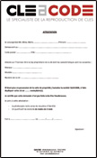 Cleacode, formulaire d'attestation sur l'honneur